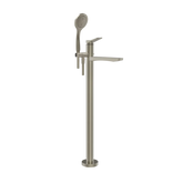 Gessi Rilievo floor bathtub faucet with hand shower and diverter 59131 + 46189